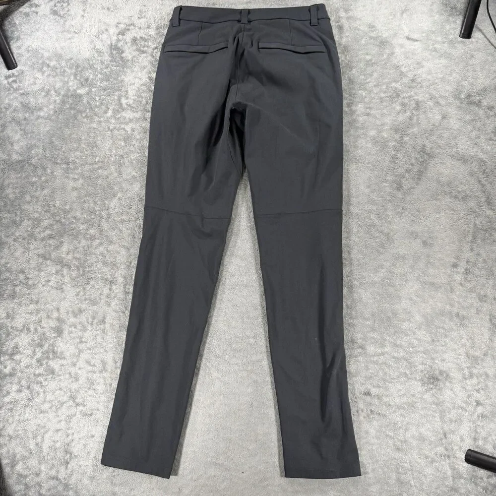 Lululemon Commission Pant Slim Warpstreme 32 Black Performance Chino Pants 28x32